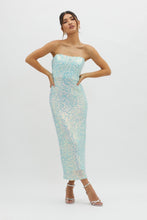 Load image into Gallery viewer, Aqua Iridescent Sequin Dress
