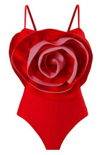 Load image into Gallery viewer, Red|Pink Flower Statement Bodysuit
