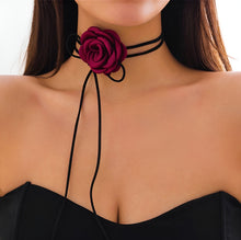 Load image into Gallery viewer, Rosette Necklace Choker
