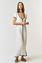 Load image into Gallery viewer, Ecru Outlined Maxi Dress
