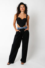 Load image into Gallery viewer, Contrast Black|Denim Pant
