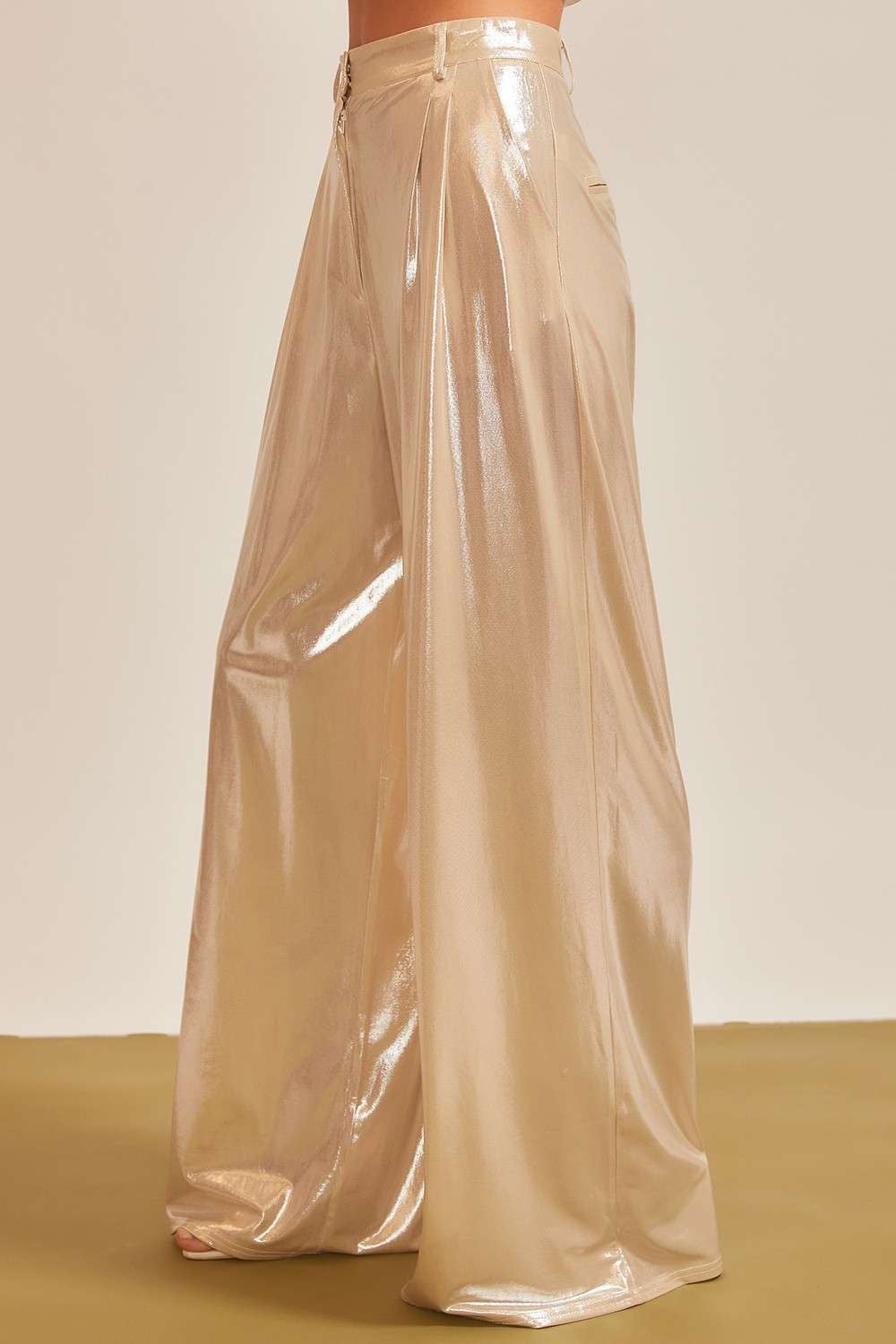 Champagne Shimmer Dress Pants