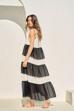 Load image into Gallery viewer, Beige|Black Flowy Maxi Dress
