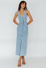 Load image into Gallery viewer, Bodycon Denim Maxi Dress
