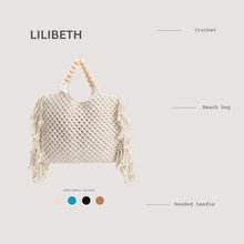 Load image into Gallery viewer, Lilibeth Cream Medium Crochet Tote Bag
