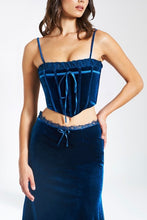 Load image into Gallery viewer, Galene Teal Corset Top
