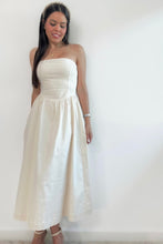 Load image into Gallery viewer, Mara Strapless Cream Dress
