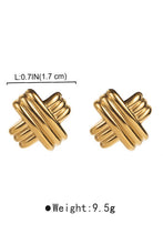 Load image into Gallery viewer, Aitana Cross Stud Earrings- Gold
