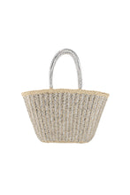 Load image into Gallery viewer, Metallic Silver Straw Bag
