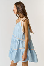 Load image into Gallery viewer, One Shoulder Poplin Dress- Light Blue
