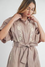 Load image into Gallery viewer, Mocha Embroidered Romper
