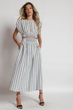 Load image into Gallery viewer, Linen Striped Skirt Set
