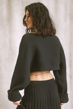 Load image into Gallery viewer, Knit Slouchy Sweater- Black
