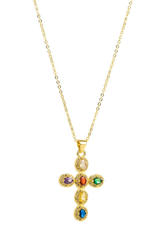 Mara Stones Cross Necklace