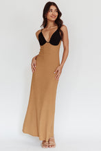 Load image into Gallery viewer, Tan|Black Textured Maxi Dress
