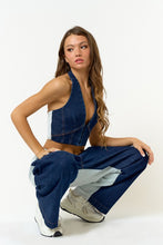 Load image into Gallery viewer, Denim Jogger Contrast Pant Set
