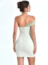 Load image into Gallery viewer, Mint Stretch Mesh Sleeve Corset Dress
