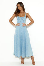 Load image into Gallery viewer, Light Denim Maxi Dress
