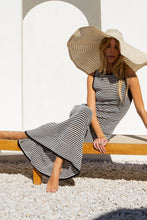 Load image into Gallery viewer, Black Striped Knit Maxi Dress
