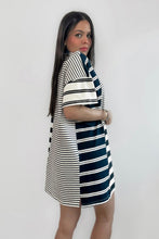 Load image into Gallery viewer, Vivi Navy Stripe Mini Dress
