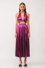 Load image into Gallery viewer, Metallic Halter Top Magenta
