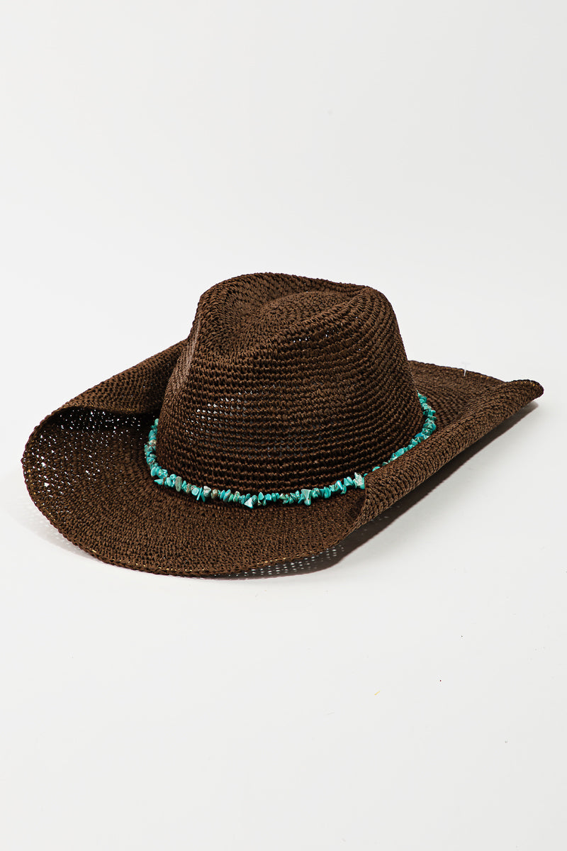 Helena Western Hat- Brown