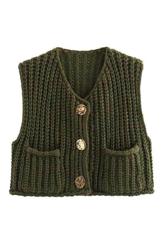 Olive Sweater Vest