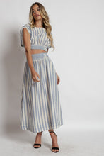 Load image into Gallery viewer, Linen Striped Skirt Set
