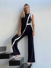 Load image into Gallery viewer, Maia Black|White Jumpsuit
