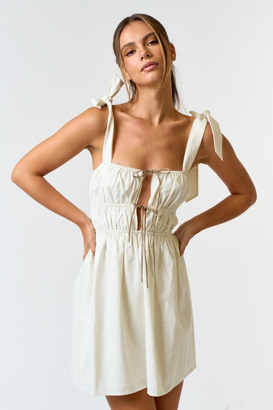 Mazine Linen Mini Dress