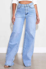 Load image into Gallery viewer, High-Waisted Wide Leg Jeans- Light
