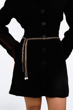 Load image into Gallery viewer, Pearl | Gold Chain Waist Belt
