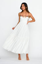 Load image into Gallery viewer, Embroidery Detailed Maxi Dress- White
