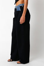 Load image into Gallery viewer, Contrast Black|Denim Pant
