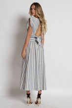 Load image into Gallery viewer, Linen Striped Skirt Set
