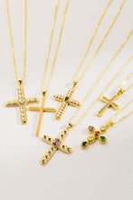 Load image into Gallery viewer, Mara Stones Cross Necklace
