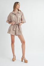 Load image into Gallery viewer, Mocha Embroidered Romper
