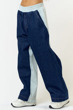 Load image into Gallery viewer, Denim Jogger Contrast Pant Set
