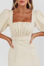 Load image into Gallery viewer, Sibille Puff Sleeve Dress- Ivory
