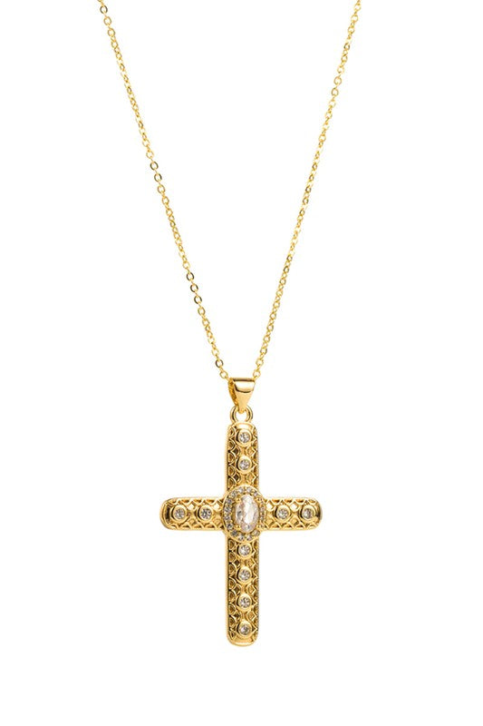 Crystal Cross Necklace