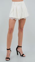 Load image into Gallery viewer, Lace Trim Ivory Shorts
