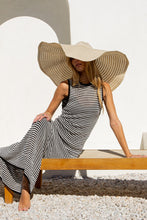 Load image into Gallery viewer, Black Striped Knit Maxi Dress
