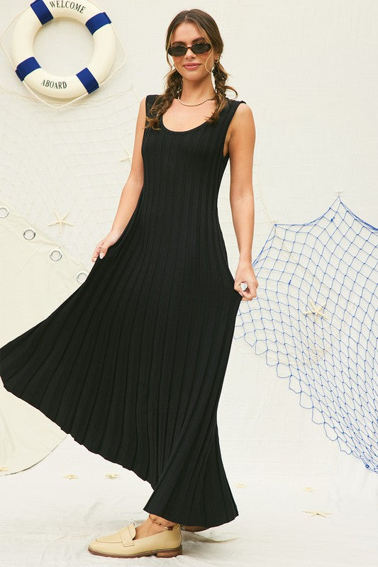 Black Knit Maxi Dress