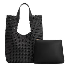 Load image into Gallery viewer, Rihanna Black Large Tote Bag
