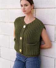 Load image into Gallery viewer, Olive Sweater Vest
