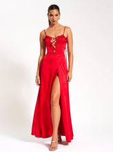 Load image into Gallery viewer, Rhea Lace Satin Dress
