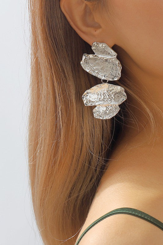 Zendaya Statement Earrings Silver