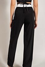 Load image into Gallery viewer, Black Contrast Trouser Pants
