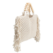 Load image into Gallery viewer, Lilibeth Cream Medium Crochet Tote Bag
