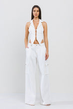 Load image into Gallery viewer, White Denim Rings Vest Top
